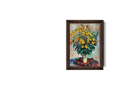 Art Puzzle Kudüs Enginar Çiçekleri Claude Monet 1000 Parça Çerçeveli Puzzle - 5688