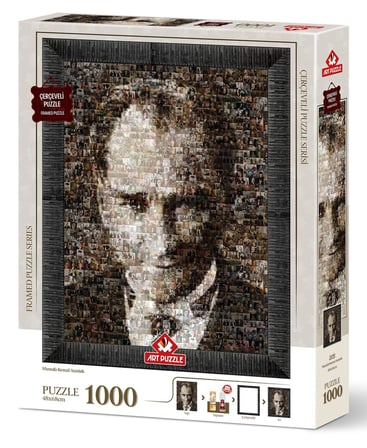 Art Puzzle Mustafa Kemal Atatürk (Kolaj Puzzle) 1000 Parça Çerçeveli Puzzle
