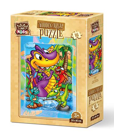 Art Hayvanlar 16 Parça Çocuk Puzzle
