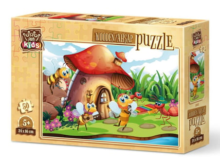 Art Hayvanlar 50 Parça Çocuk Puzzle