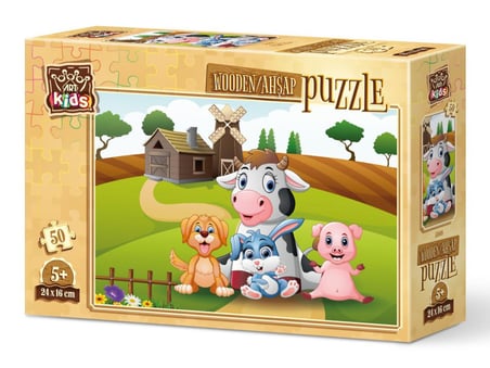 Art Hayvanlar 50 Parça Çocuk Puzzle