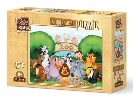 Art Hayvanlar 100 Parça Çocuk Puzzle