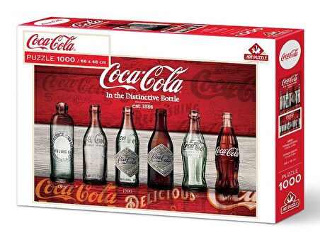 Art Puzzle Coca - Cola Vintage Şişeler 15+ Yaş Küçük Boy Puzzle 1000 Parça