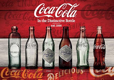 Art Puzzle Coca - Cola Vintage Şişeler 15+ Yaş Küçük Boy Puzzle 1000 Parça