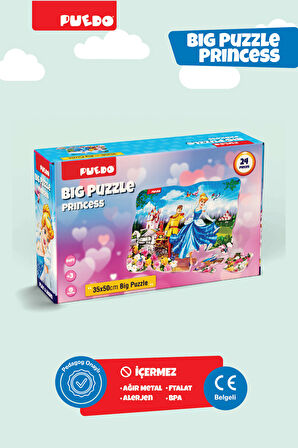 Puedo Big Puzzle - Princess (24 Parça)