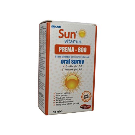 Cnr Sun Vitamin PREMA-800 Oral Sprey 10 ml