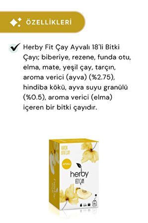 Herby Fit Çay Ayvalı 18'li Bitki Çayı 2'li Paket