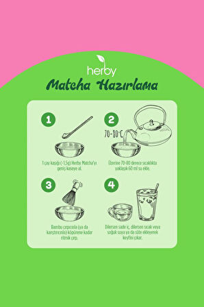 Herby Premium Matcha Çilek ve Vanilya Aromalı