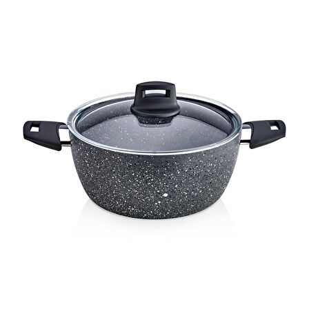 Eda Cookware Zetra 22 cm Granit Basık Tencere