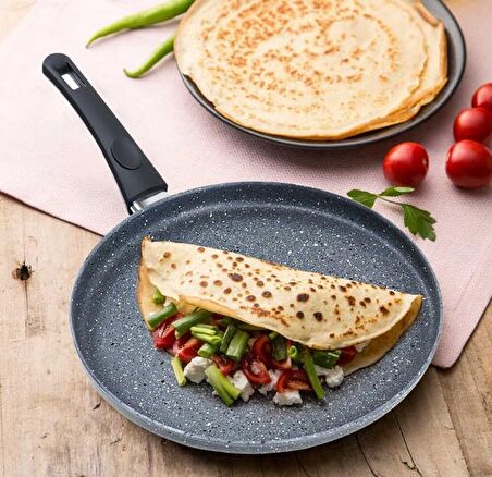 Eda Zetra 30 cm Yanmaz/Yapışmaz Döküm Krep Tavası