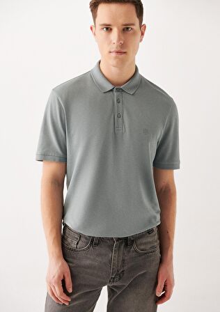 Mavi Lux Touch Polo Yaka Modal Gri Tişört 066157-31345