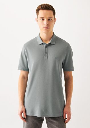 Mavi Lux Touch Polo Yaka Modal Gri Tişört 066157-31345