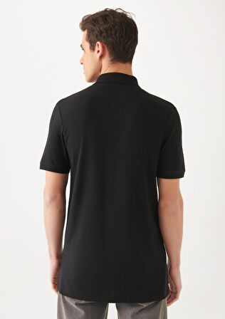 Mavi Lux Touch Polo Yaka Modal Siyah Tişört 066157-900
