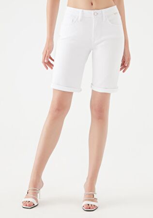 Mavi Alexis Gold Beyaz Jean Şort 1441530484