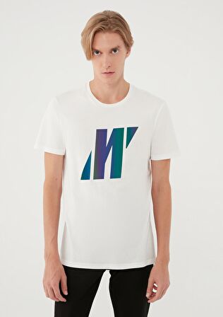Mavi Reflektör Logo Baskılı Black Pro Beyaz Tişört 066255-30701