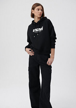 Mavi Logo Baskılı Siyah Sweatshirt 168334-900