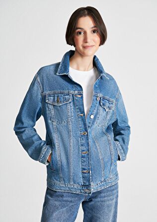 Karla Gold Icon Mavi Jean Ceket 110154-30868