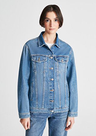Karla Gold Icon Mavi Jean Ceket 110154-30868