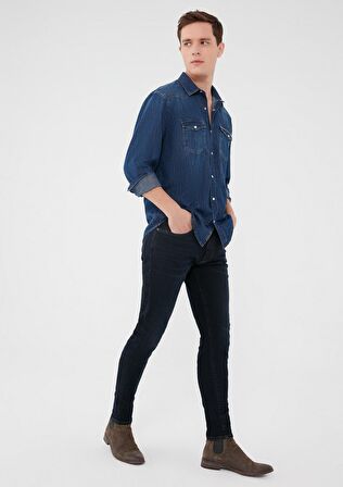 TOKK Serisi Leo Mavi Black 90 s Vintage Jean Pantolon 0076231957