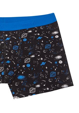 Mavi Gezegen Baskılı Siyah Boxer 092456-900