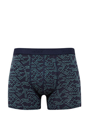 Mavi Grafik Baskılı Lacivert Boxer 092459-33648