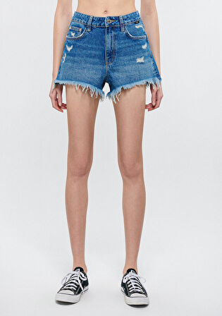 Rosie Gold Koyu Mavi Jean Şort 1447433874