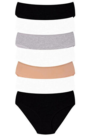 Vos Versa KozaBiat Kadın İç Giyim 7'li Batu-Genıs Basen Karışık Renk - XL, XXL, 3XL VKB1006