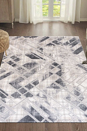 Wilto Bej Gri Halı Yumuşak Oturma Odası Salon Çocuk Odası Mutfak Halısı P1149