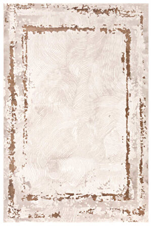 Bafra Bej Kahve Halı Yumuşak Oturma Odası Salon Çocuk Odası Mutfak Halısı P1184