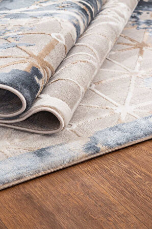 Lynosse Krem Halı Yumuşak Oturma Odası Salon Çocuk Odası Mutfak Halısı P0804