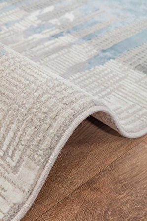 Lynosse Mavi Halı Yumuşak Oturma Odası Salon Çocuk Odası Mutfak Halısı P119A