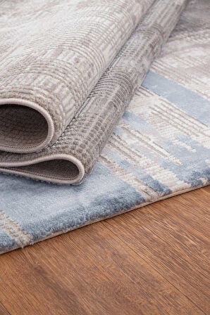 Lynosse Mavi Halı Yumuşak Oturma Odası Salon Çocuk Odası Mutfak Halısı P119A