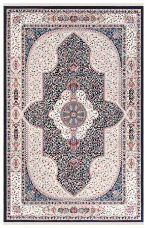 Amasra Koyu Mavi Halı Yumuşak Oturma Odası Salon Çocuk Odası Mutfak Halısı P1075