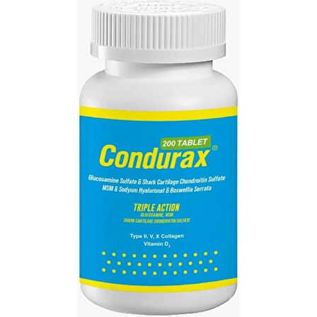 Condurax Glucosamıne Shark Cartılage Chondroıtın 200 Tb