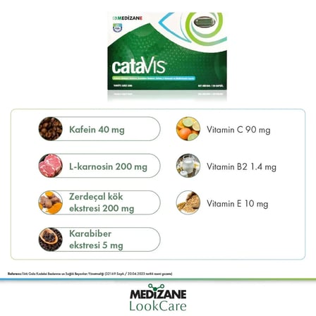 Medizane LookCare CataVIS L-Carnosine Gıda Takviyesi - 20 Kapsül