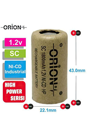 1.2v Ni-cd Sc 1800mah Şarj Edilebilir Pil - Hp