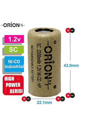 1.2v Ni-cd Sc 2200mah Şarj Edilebilir Pil - Hp