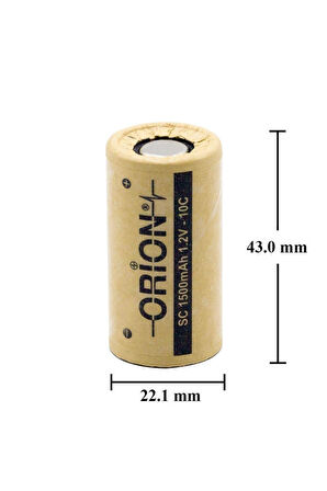1.2v Ni-cd Sc 1500mah Şarj Edilebilir Pil - Hp