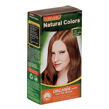Natural Colors 7D Orta Altın Kumral Organik Saç Boyası
