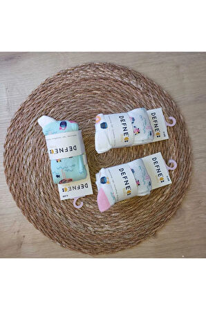 3 ADET PAMUKLU FİLAMİNGO DESENLİ ÇOCUK VE BEBEK KÜLOTLU ÇORAP