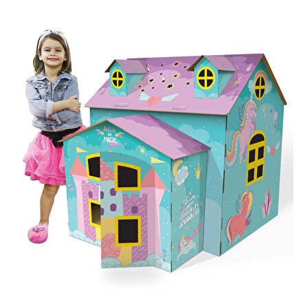 Arnas Toys 5036 Unicorn Dream House 3D Maket Karton Oyun Evi