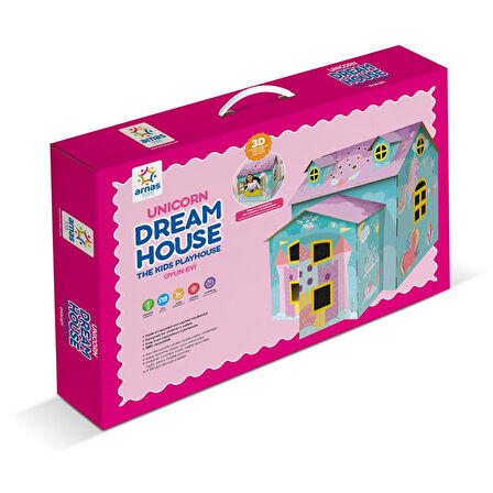 Arnas Toys 5036 Unicorn Dream House 3D Maket Karton Oyun Evi