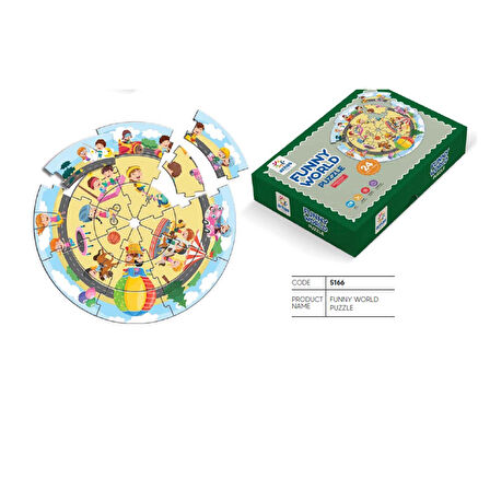 Haki Eğitici Dünya 5166 3+ Yaş Büyük Boy Puzzle 24 Parça