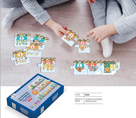 Haki Tren 5234 3+ Yaş Büyük Boy Puzzle 10 Parça