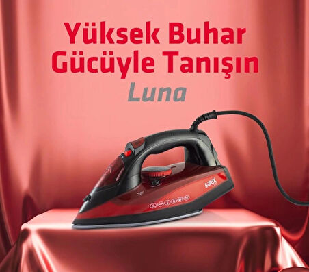 Sarex SR-3500 Luna Kırmızı 2200 W Buharlı Ütü