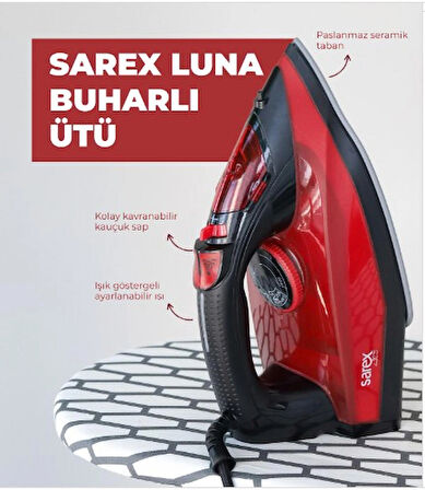 Sarex SR-3500 Luna Kırmızı 2200 W Buharlı Ütü