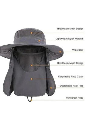 VOLCANO PROFESYONEL OUTDOOR AKTİVİTE ŞAPKASI - ANTİ-UV NEFES ALABİLİR