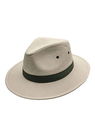 VOLCANO KADIN BEJ KUMAŞ FEDORA ŞAPKA - AYARLANABİLİR