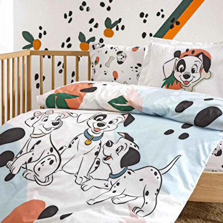 Taç Disney 101 Dalmatians Family Lisanslı 100x150 cm Bebek Nevresim Takımı