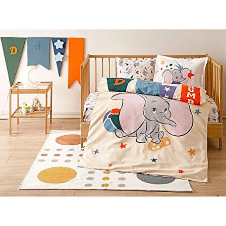 Taç Disney Dumbo Cute Baby Lisanslı 100x150 cm Bebek Nevresim Takımı